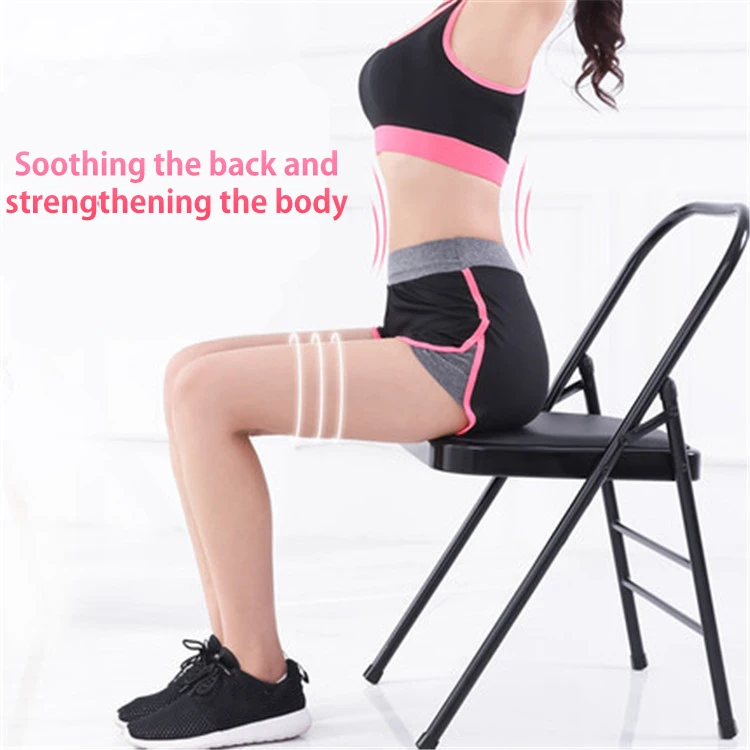 

Yoga Backless Metal Chair Folding Steel Pipe Yoga Chair, Black/brown/chocolate