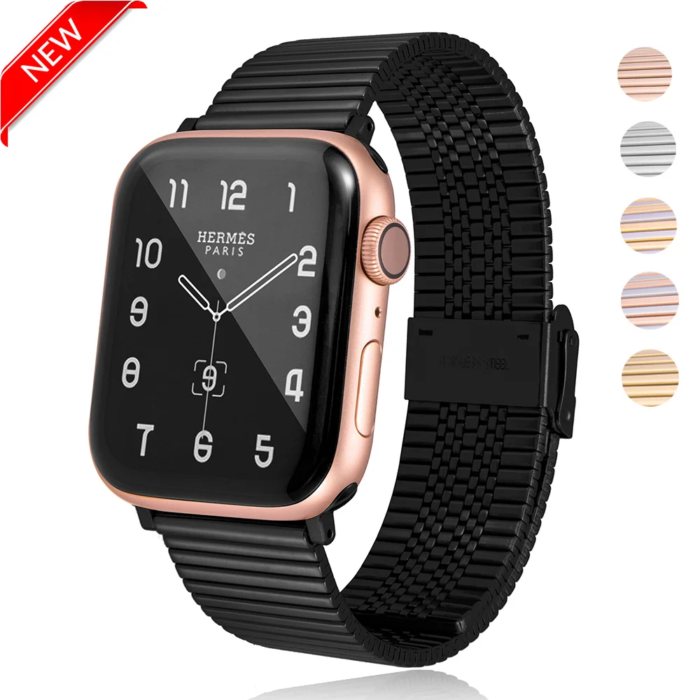 

Stainless Steel Metal Strap for Apple Watch Band 6 5 Bracelet Watch straps 38mm 42mm