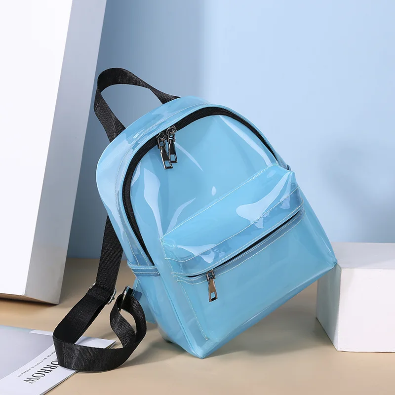 

China 2021 NEW Design Fashion girls shopping Bagpack see through bags PVC transparent mini clear backpack, Customized color