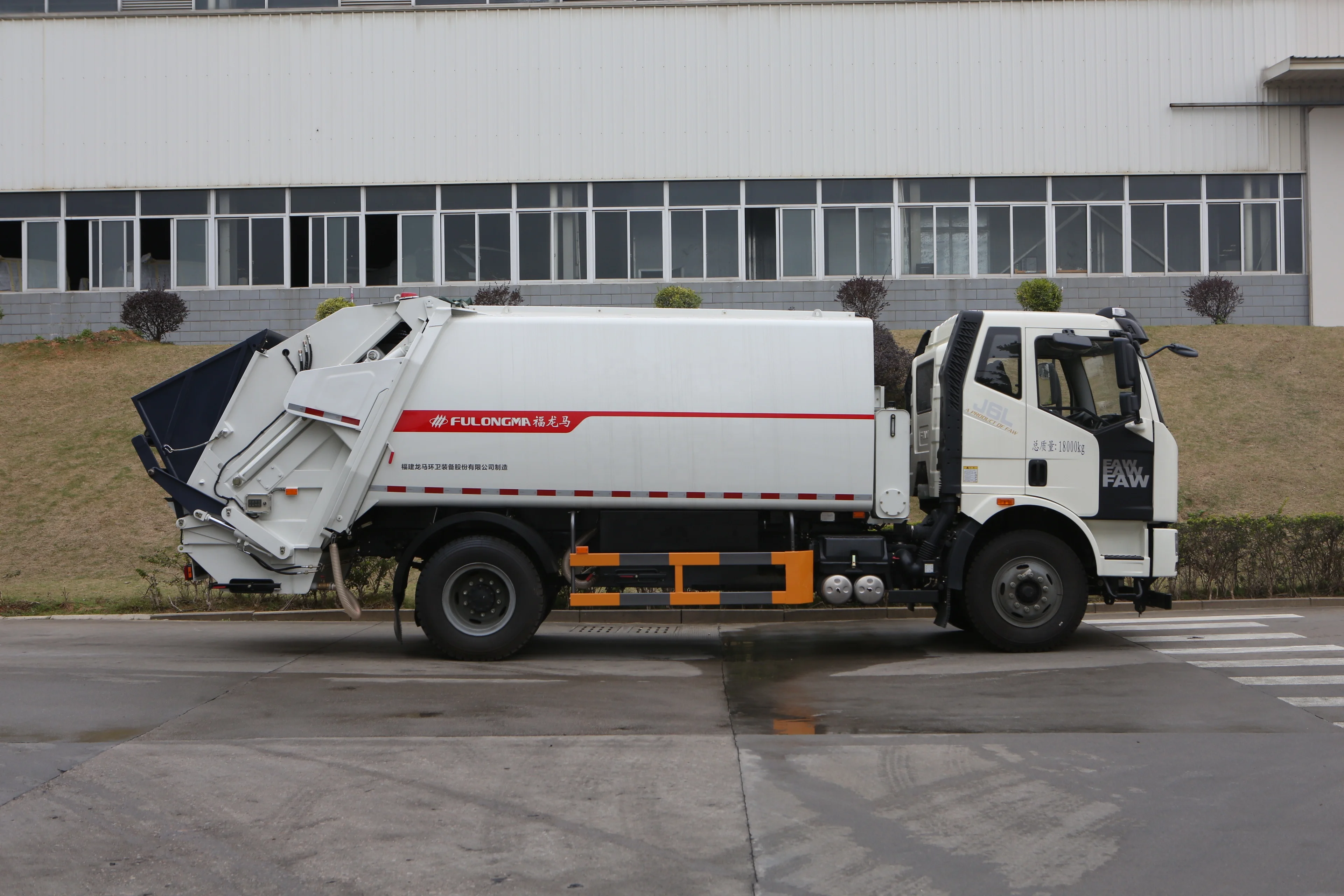 
FULONGMA 18 ton garbage compression truck with bin lifter garbage vehicle 