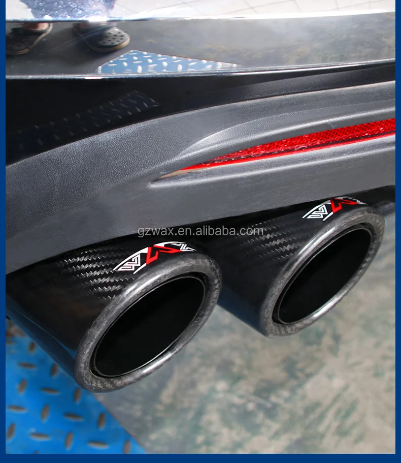 Performance Exhaust Tail Pipe with Carbon Fiber Tip Dual Exhaust Tips For VW Touareg 2018-2022`Carbon Fiber Muffler Tailpipes