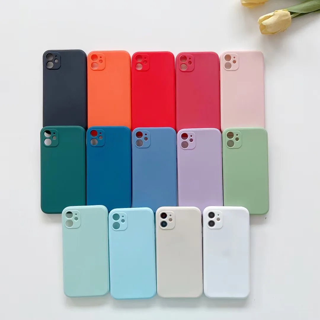 

For iphone 13 mini pro Max 1.5mm Silicone TPU With Camera Protection Matte TPU Back Cover Mobile Phone Case Shell Factory sell