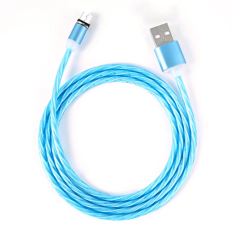 

3in1 mobilephone universal type-c micro magnetic absorption data charging cable cord line connector, Blue, white, pink, green.