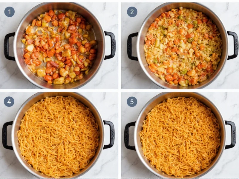 Step-by-step homemade spaghettios cooking process