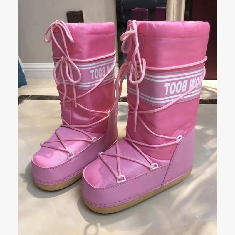 

XDX99 2022 Fashion Snow Boots Classic Pink Moon Boots For Women, As picture,or custom