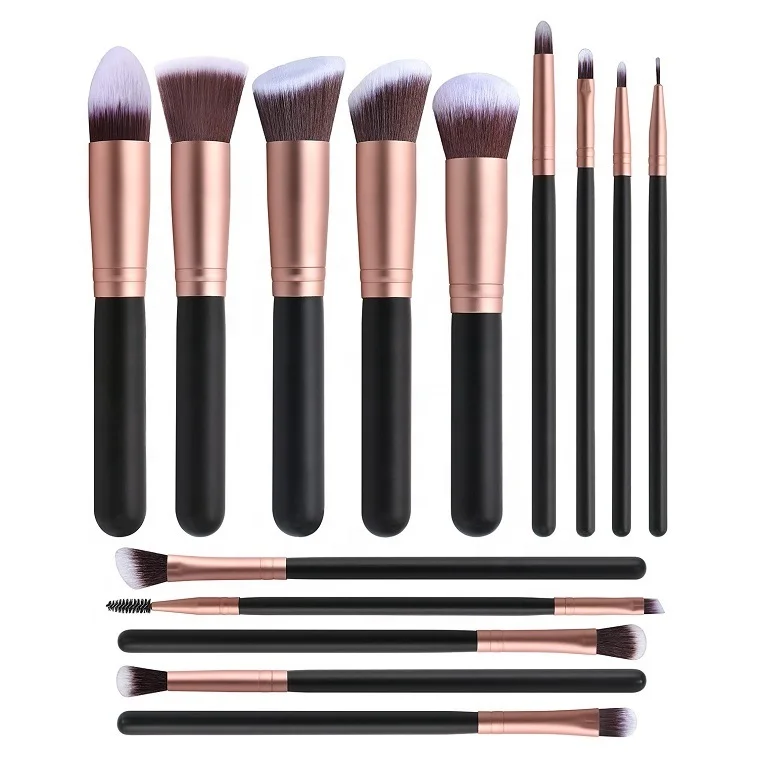 

Private Label Synthetic Hair 14pcs Make Up Brushes Beauty Cosmetics Tools Synthetic Hair Professional Makeup Brushes Sets