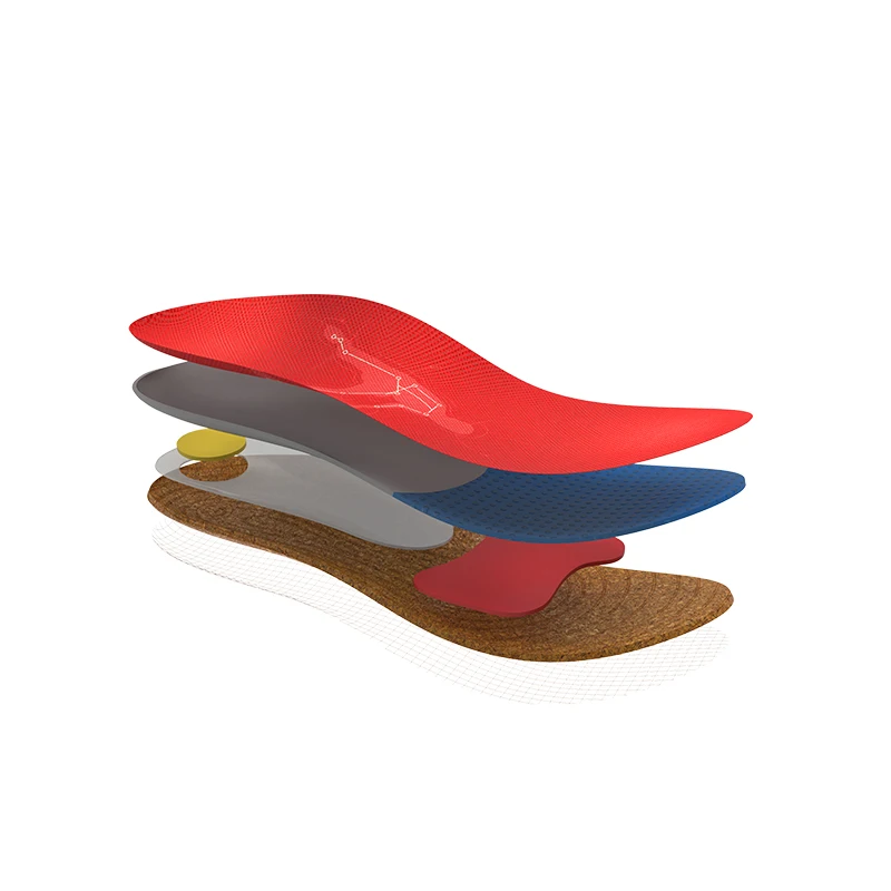 

Orthotic arch support feet pads for flat foot wholesale quick custom table tennis cork insole for sport shoes, Customized
