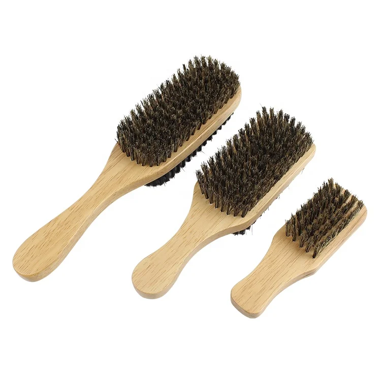

Private Label Double Side Beard Brush Boar Bristle Beard Shaping Tool Wooden Beard Brush For Men's