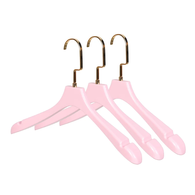 

clear high quality plastic Pink Acrylic hanger for wedding dress