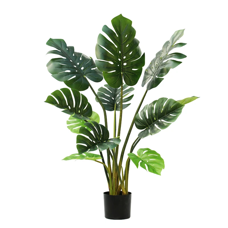 

Good quality decor seed deliciosa artificial monstera leaf for home decorations, Green or as your request