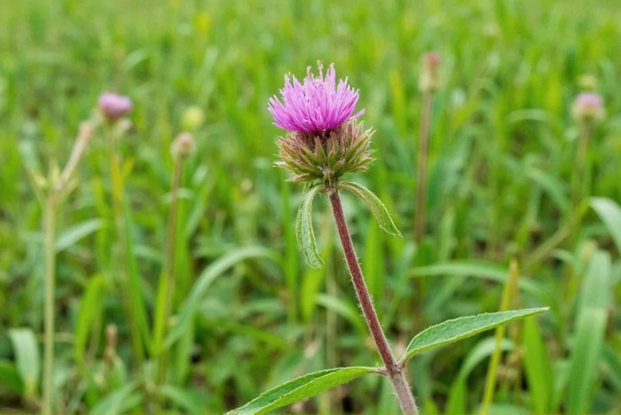 Close-up view of purple prairie clover flowers showing distinctive cylindrical purple spikes