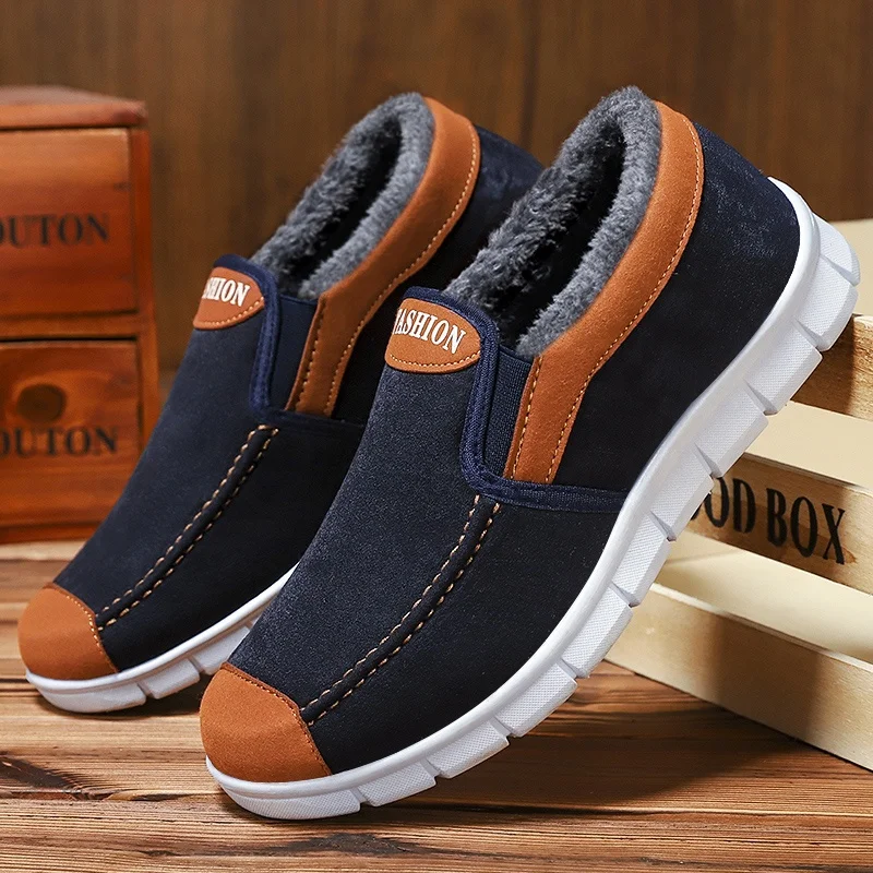 

Men's casual shoes loafers winter flats walking sneakers man shoes sneakers 2020 breathable shoes, Brown/ blue/gray
