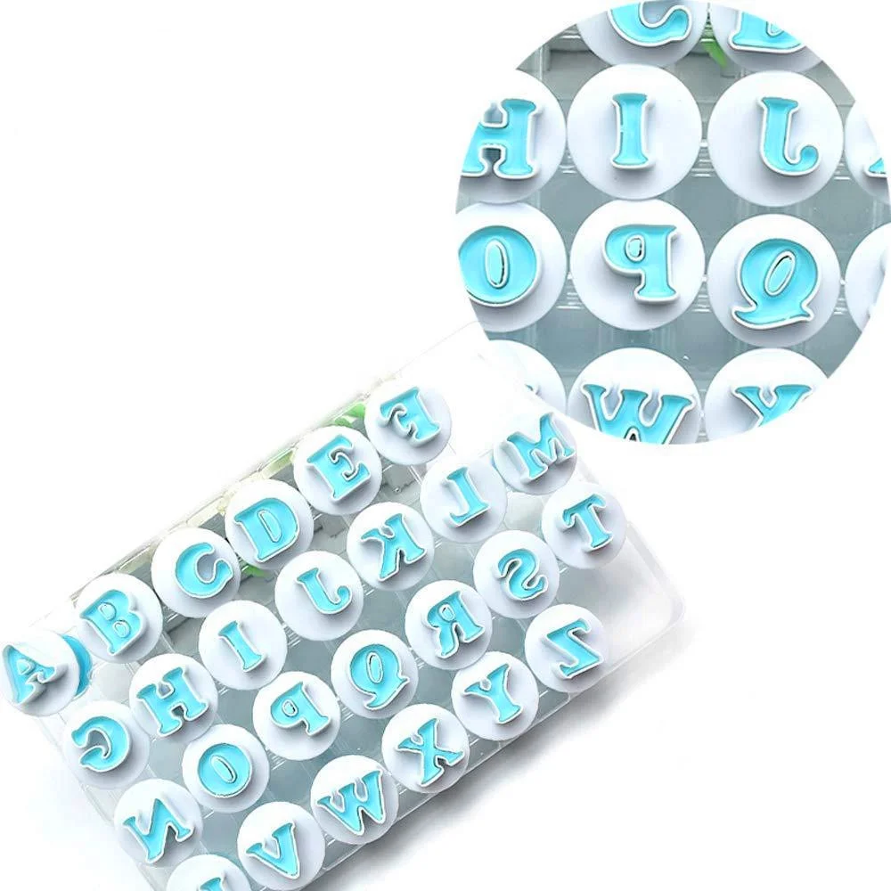 

Wholesale Cake Fondant Decorating Tool Upper & Lowercase Alphabet and Numbers Cutter for Cookies Baking Pastry Mold, Customized color