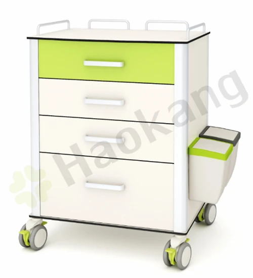 
Plastic HPL hospital cabinet rescue trolley medicine cart 