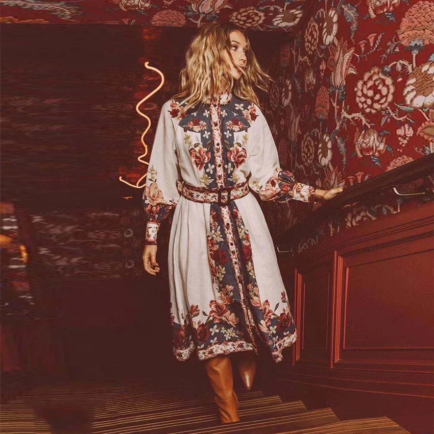 

OEM Factory summer printed women dress long maxi beach dresses Price