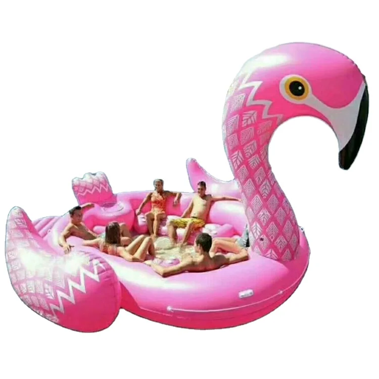 

High quality 6-person Inflatable flamingo/unicorn pool float for entertainment, As the picture