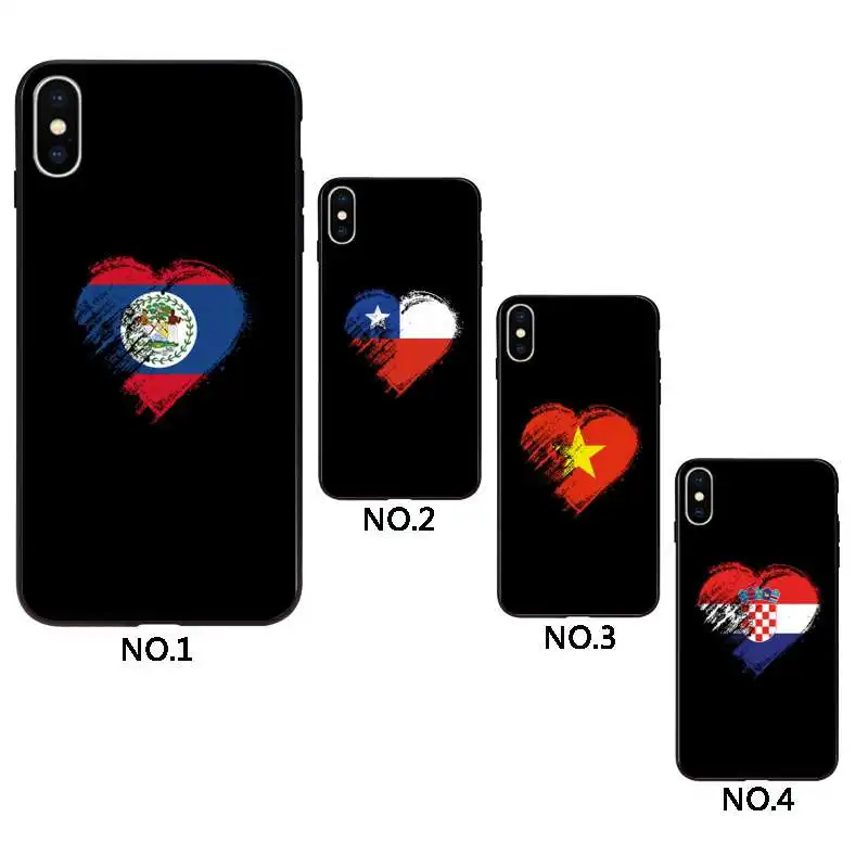 

Country flag black tpu shockproof cover for iphone 12