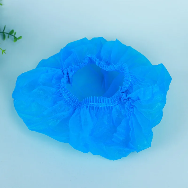 

Factory Direct disposable non-woven shower cap non-woven headgear beauty dustproof strip shower cap, Blue,white