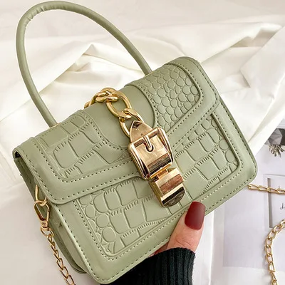 

L014 Luxury Shoulder Bag Designer Handbags For Ladies Stone Pattern Crossbody Women Fashion Female Small Flap Handle Purse Bags, White, green, black, green