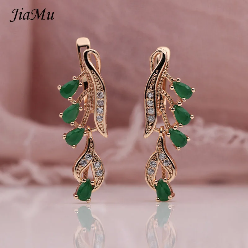 

Amazon hot selling trendy women's multi-color rose gold drop pendant earrings fashion jewelry long earrings, As picture