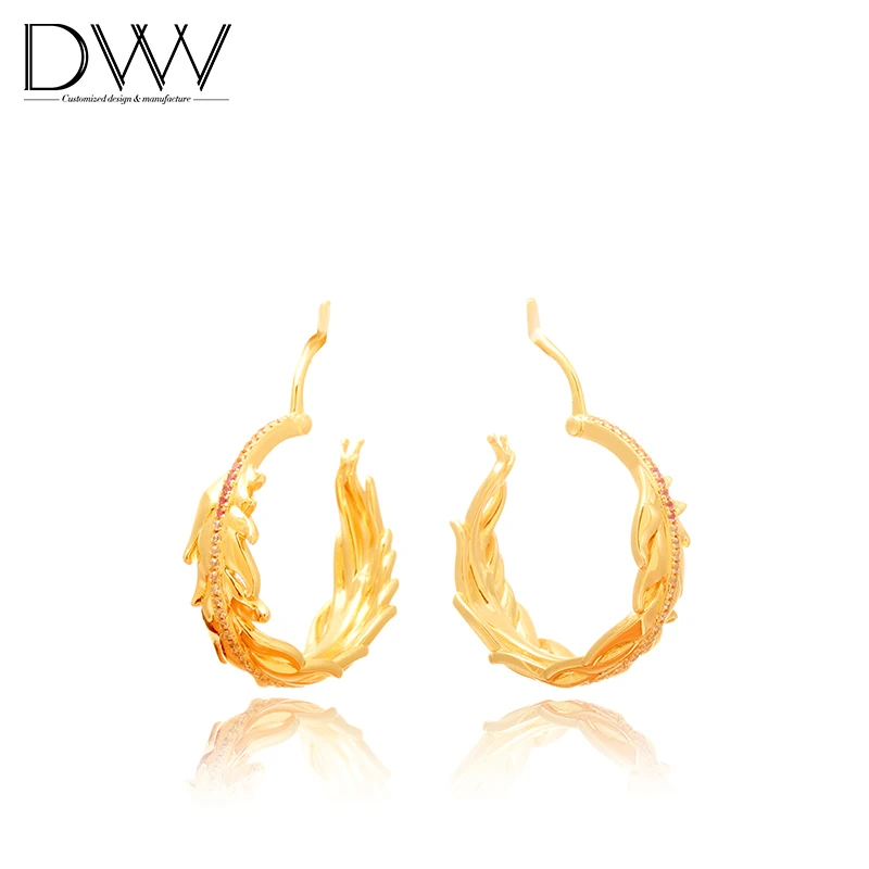 

Custom Earring Display Gold Plated Hoop Earrings Jewelry Girl Earring Gift