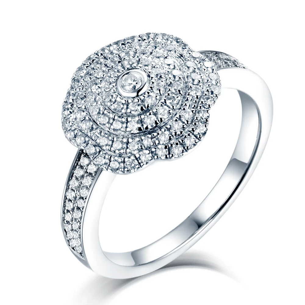 

Tonglin fine jewellery TL-409 sparkling pave 925 sterling ring silver bold engagement rings Nigerian style