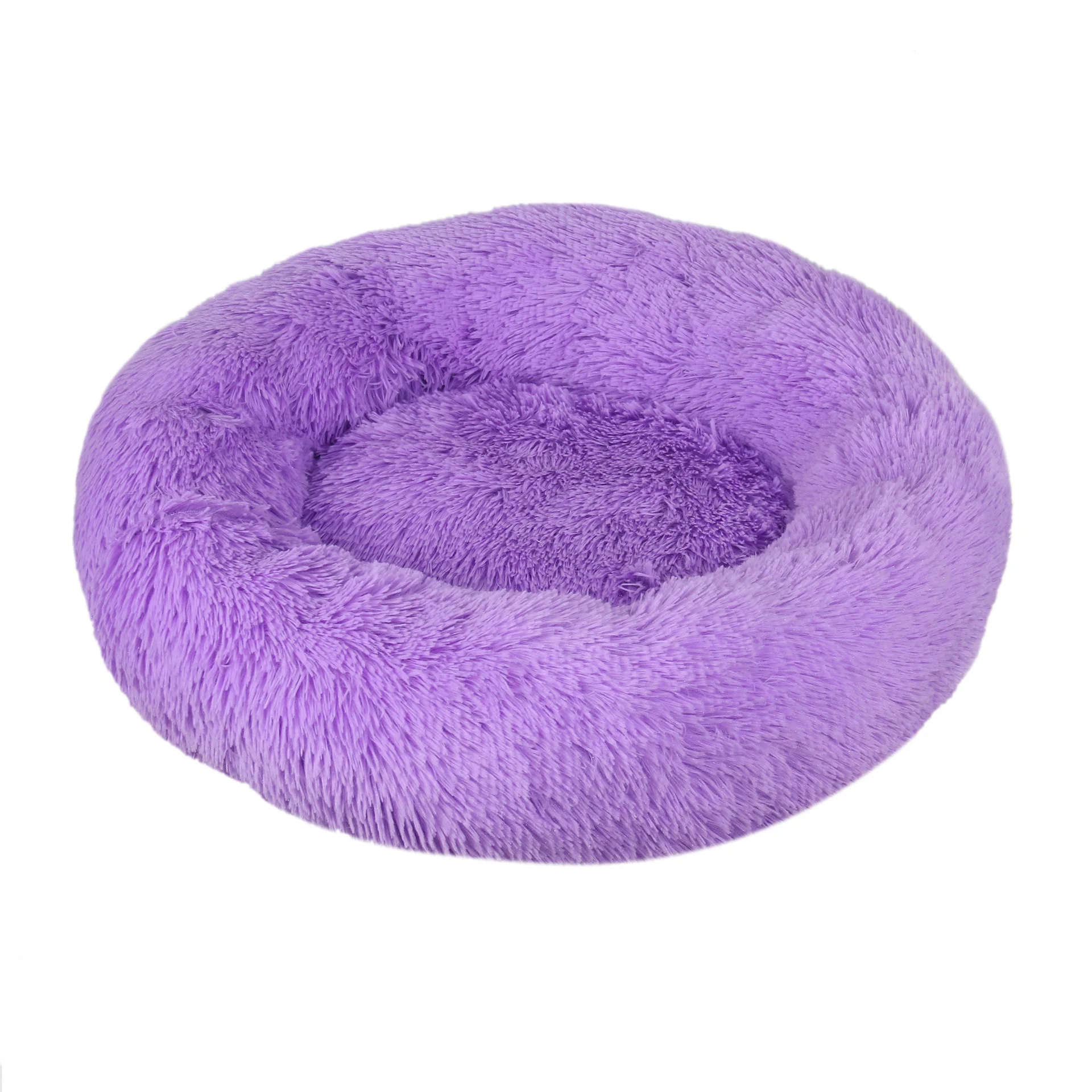 

Wholesale Washable Luxury Large Round Soft Cat Pet Dog Bed, Dark grey