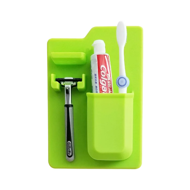 

Household Items Bathroom Accessories Creative Suction Silicone Plate Tooth Brush Holder, Customized color