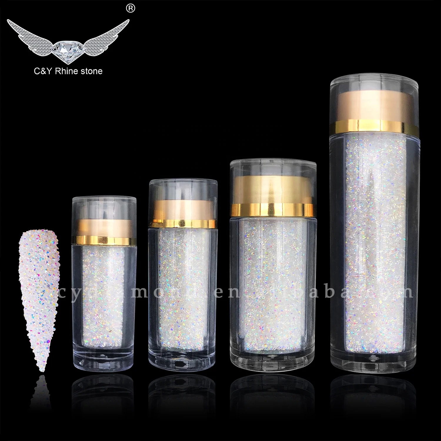 

C&Y High Quality 1MM Mini Tiny Micro Crystal AB Nail Stones Rhinestones Pixie Dust Rhinestone