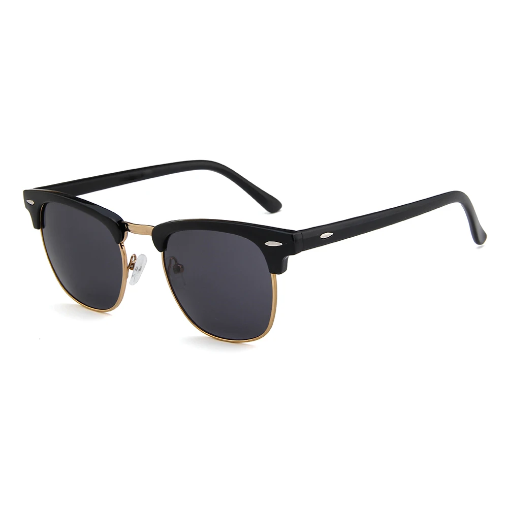 

3016 Black fashion high quality metal sunglasses frame, As picture or custom colors