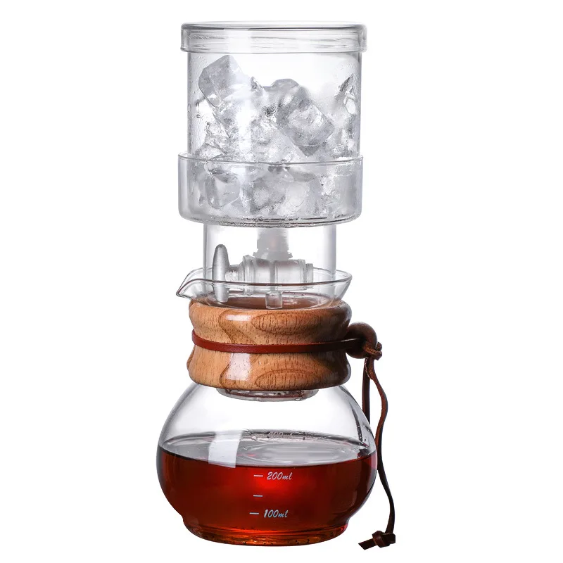 

400ml new design ice drip cold brew coffee maker borosilicate glass heatproof, Transparent color