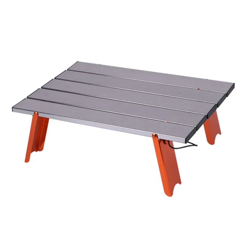 

Outdoor Portable Folding Table Foldable Low Table Square Camping Table, Silver