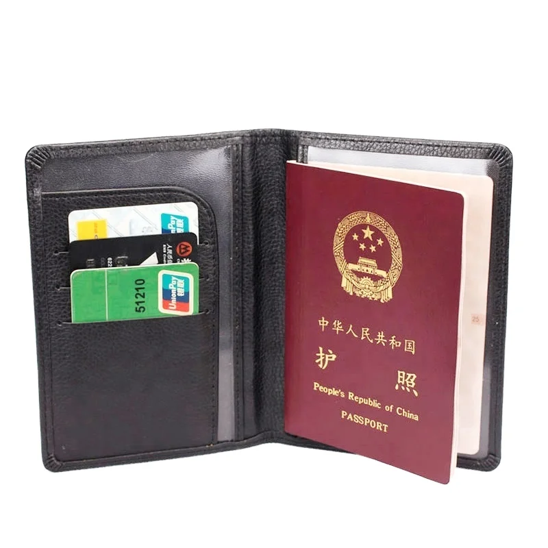 

China's best-selling high-quality wholesale price travel Leather Passport folder, Customize