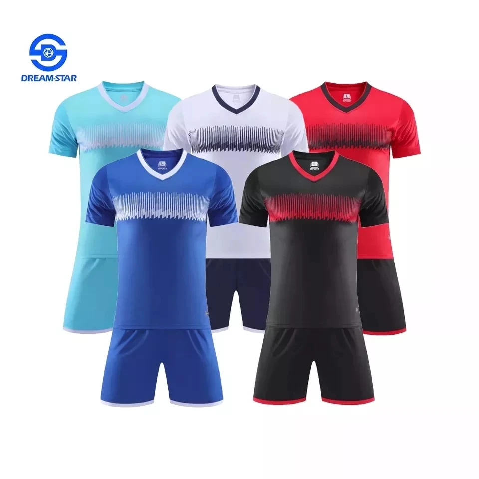 

Factory Hot Sale V Neck Soccer Jersey Set Custom Breathable Soccer Jersey Uniform