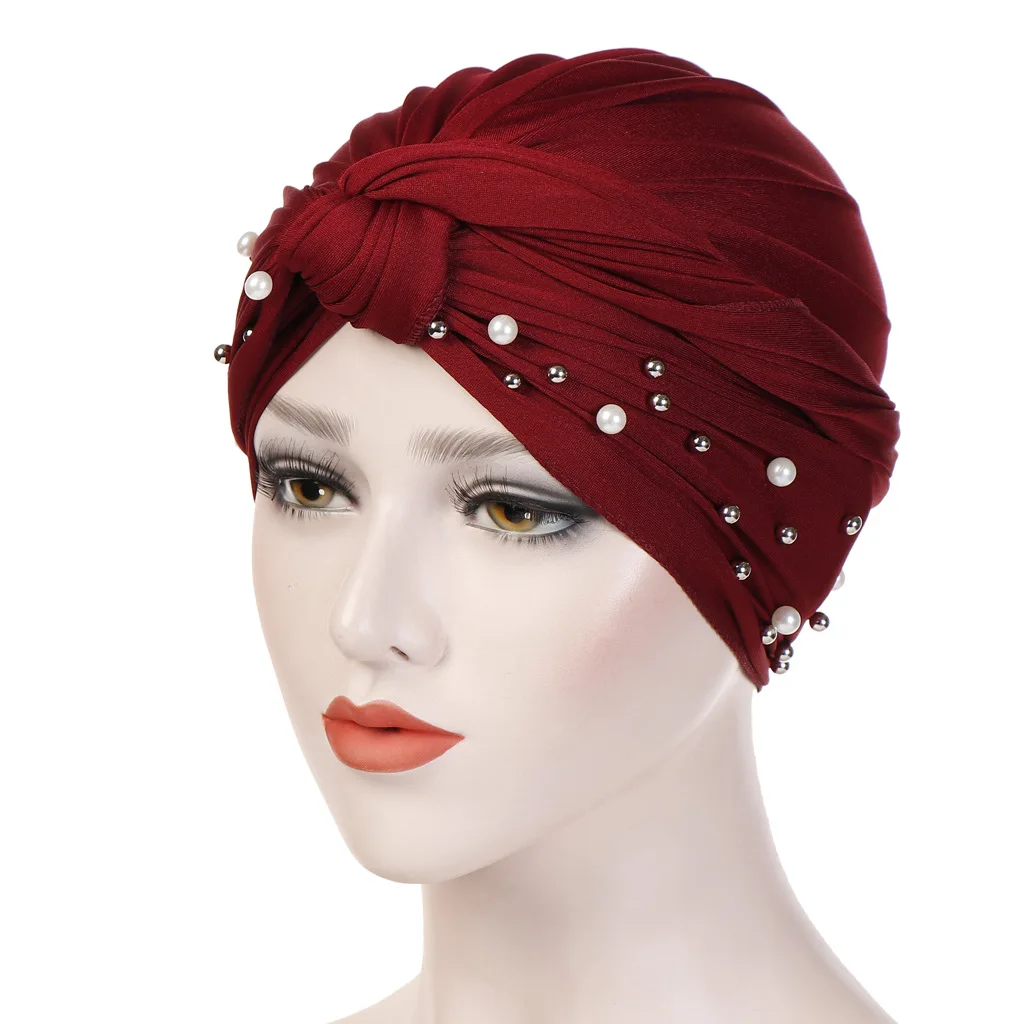 Bling or soie Bandeau Noeud Twist Turban Cap Chaud Coiffure Casual Indian Hat # 
