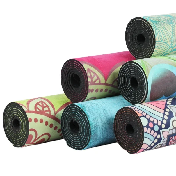 
Durable Non slip Nature Rubber Yoga Mat For Yoga&Pliates Training absorb Eco Friendly Custom Printing travel yoga mat suede 