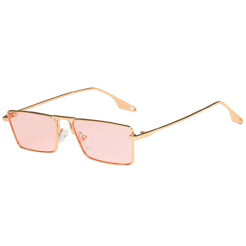 

2021 New Arrival Uv400 Mirror Lenses Hot Sales Men Metal Korean Personality Green Simple Design For Girls Sunglasses