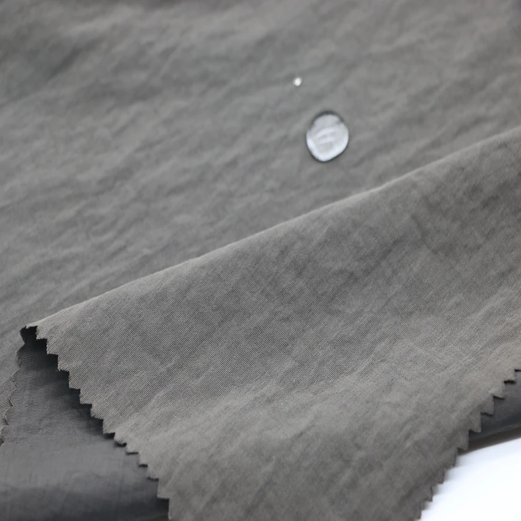 
Waterproof Crinkle 228t full dull brush nylon taslon fabric 