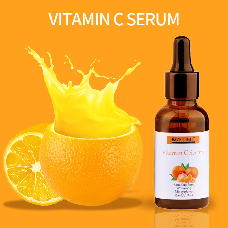 

OEM Pure Organic VC Whitening Anti Aging Serum Private Label Skin Whitening Serum Vitamin C Serum