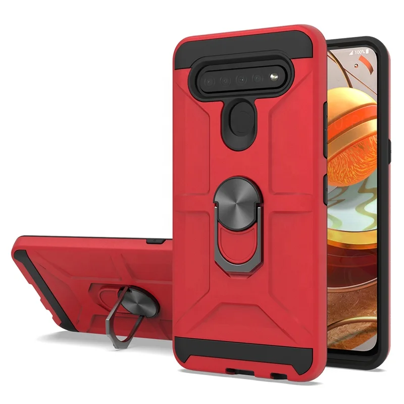 

China Manufacturer Drop Resistant TPU PC Suction Kickstand Mobile Phone Case for LG K61 K41s, Multi colors