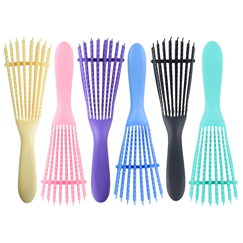 

Personalized fashional soft nylon bristle wet dry curly hair detangling hair brush detangle comb custom logo wholesale, Customized