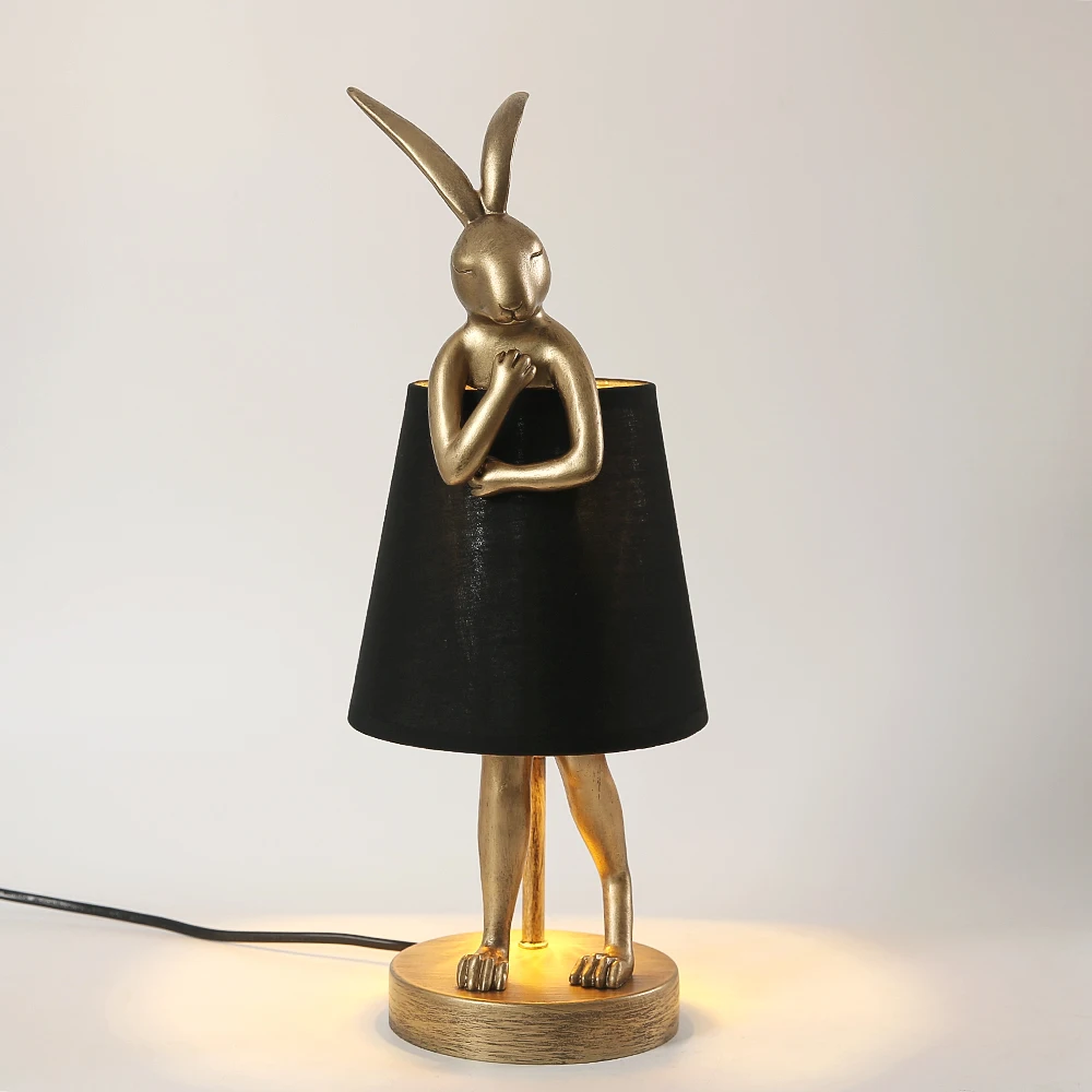 

Rabbit led Table Lamp Resin Desk Lamp Led Lights for Room Retro Design Living Room Bedroom Decorative Bedside lighting Fixtures