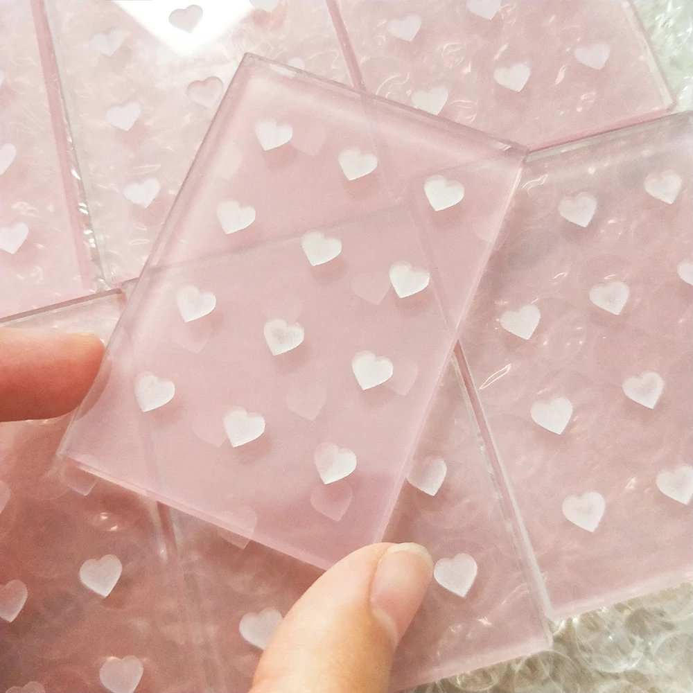 

Wholesale Heart Shape Reusable Glue Pallet Eyelash Glue Holder New crystal glass glue tray for eyelash extension