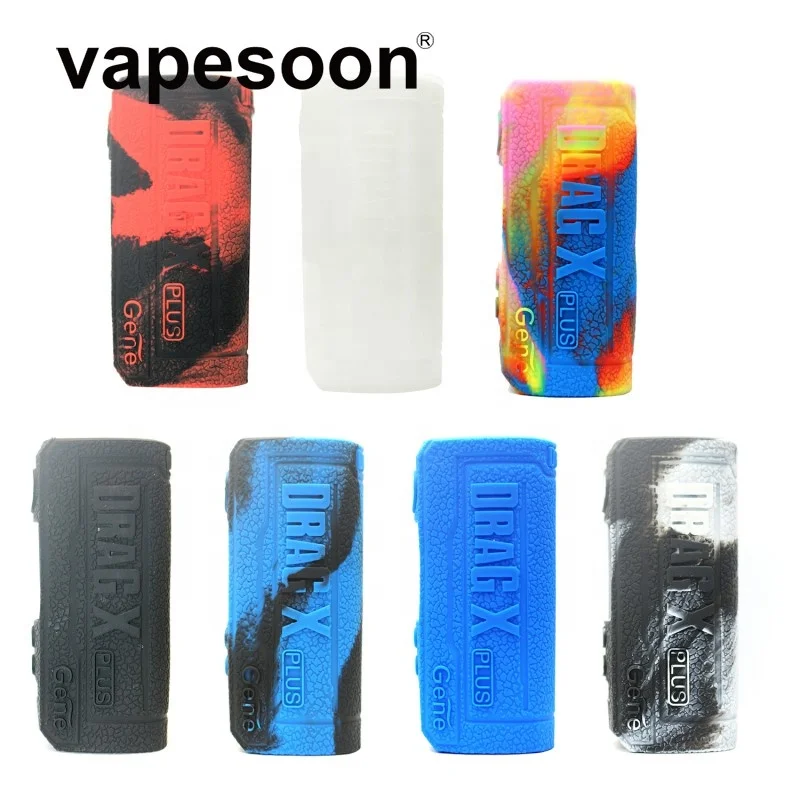 

vapesoon Silicon Case For Drag x plus Box Mod Protective Silicone Shockproof Sleeve Cover Wrap sticker skin case