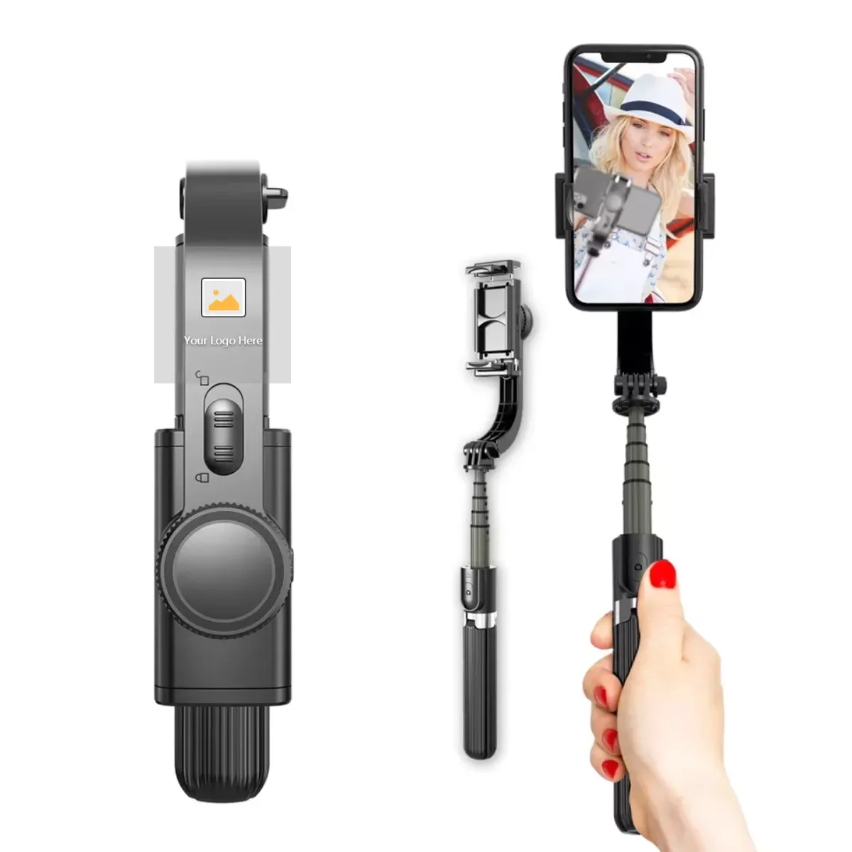 

Hot sale 360 rotation tripod anti shake selfie Video stabilizer smartphone axis handheld selfie stick gimbal stabilizer