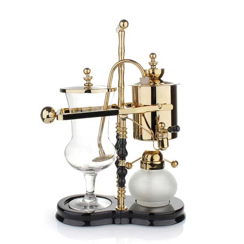

Ecocoffee BB9A Kitchen Accessories Coffee Coffee Maker Luxury Royal Balanced siphon machine Belgian coffee pot, Gold