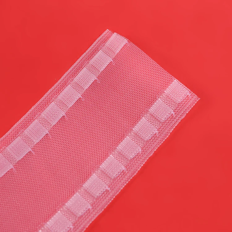 
Drapery accessories transparent nylon fold tape waterfall pleat curtain header tape 