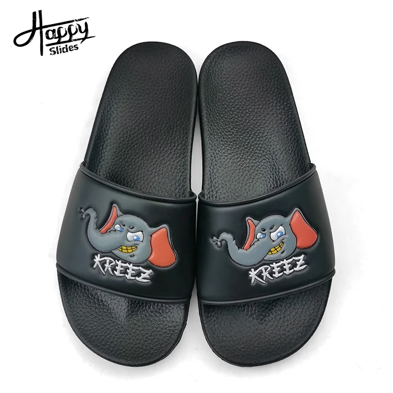 

Happyslides Home Fashion Oversized Slippers Footwear Men Slippeprs Korean PVC Slippers