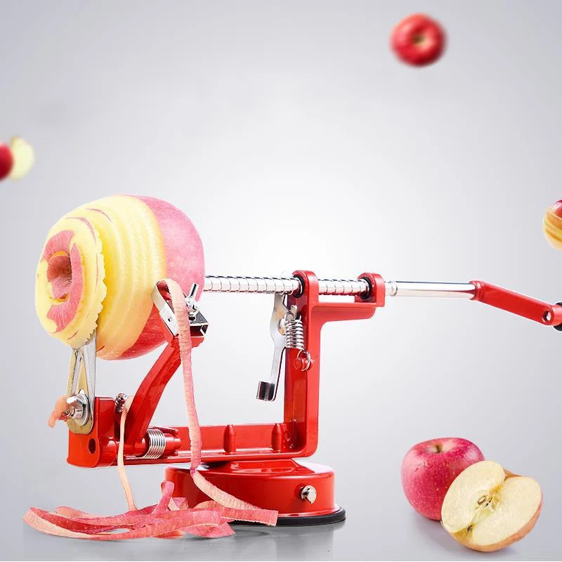 

Stainless Steel 3 in 1 Apple Peeler Fruit Peeler Slicing Machine Apple Fruit Machine Peeled Tool Creative Home Kitchen, As photo