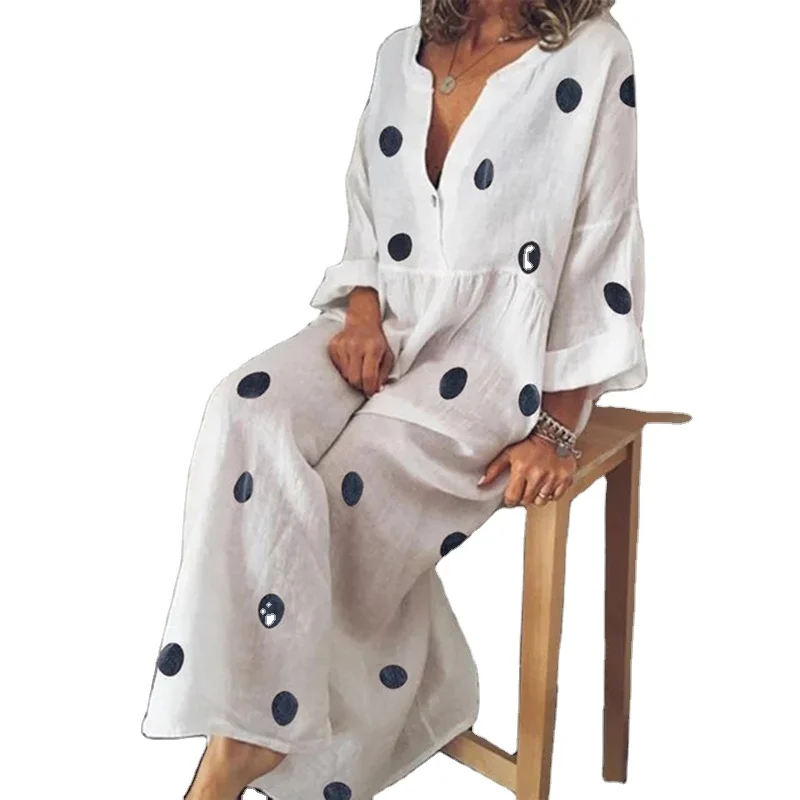 

New arrivals Hot Sale women's dresses ladies plus size cotton and linen dress vintage clothing, 5 colors